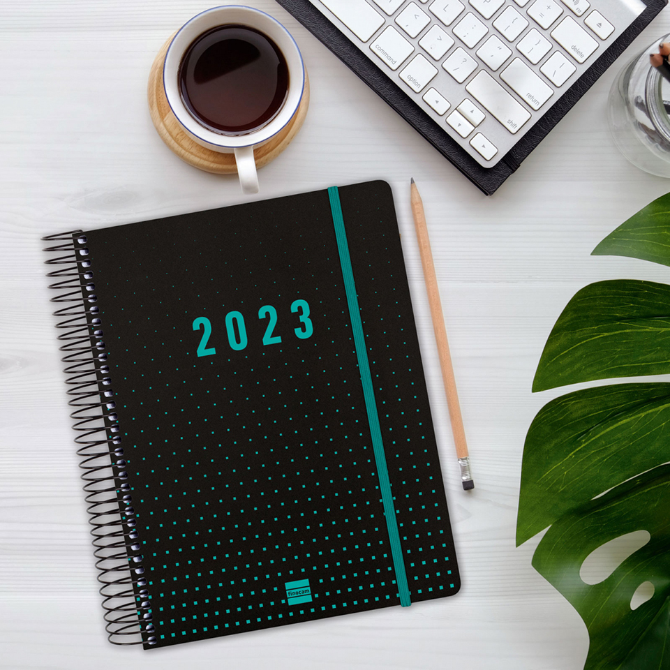 Agenda Dotted Link 12 meses Preta