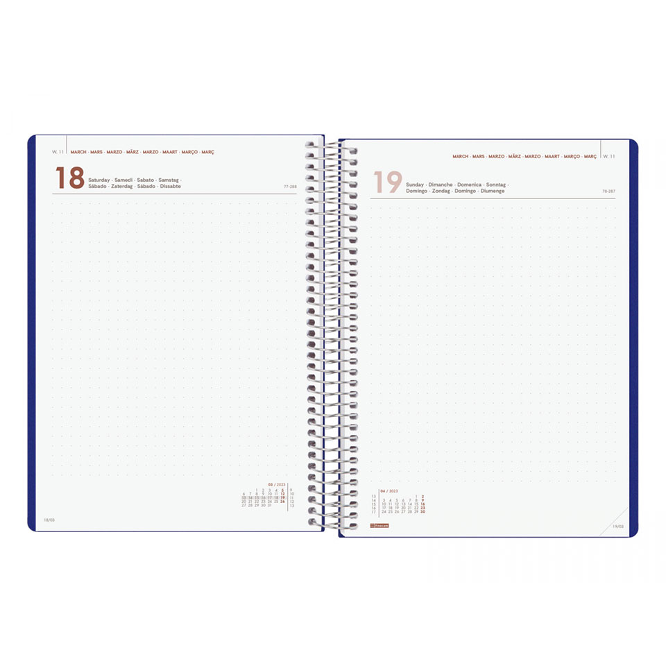 Agenda Link Pontilhado Azul 12 meses